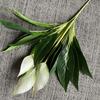 Flexible Fake Anthurium Tree Branch Handmade Real Touch Palm Tree  Hotel