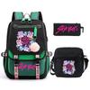 Animation Cartoon Peripheral Primary And Secondary School Students Schoolbag Multi-Functional Large-Capacity Leisure Backpack Three-Piece Set