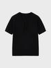 NOIRER Ribbed Henley Neck Half Knit (Black)