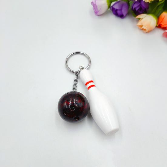 Car Key Chain Bowling Mini Ball Shape Smooth Surface Key Ring Easy Installation Sports Keyring Pendant Man Women Gift