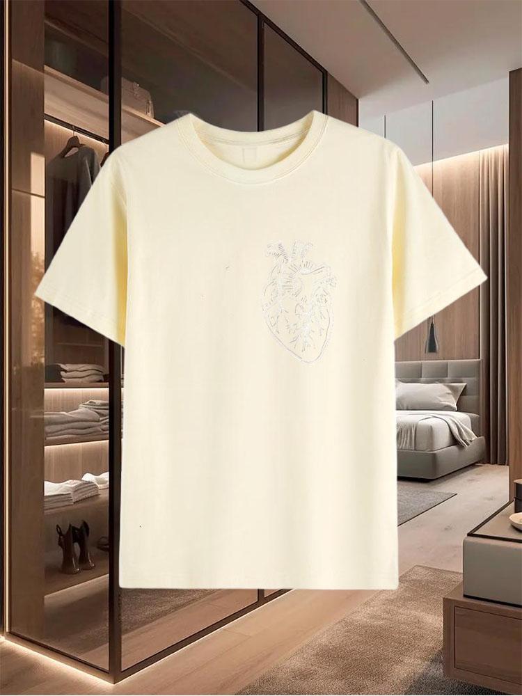 Summer Men's Pure - Cotton T - Shirts Sleeve Design Offering a Casual Versatile and Trendy Look as an Upper Garment