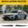 2x Headlight Eyelid Molding Trim Lower Filler Cover For 2022-2024 Honda Civic