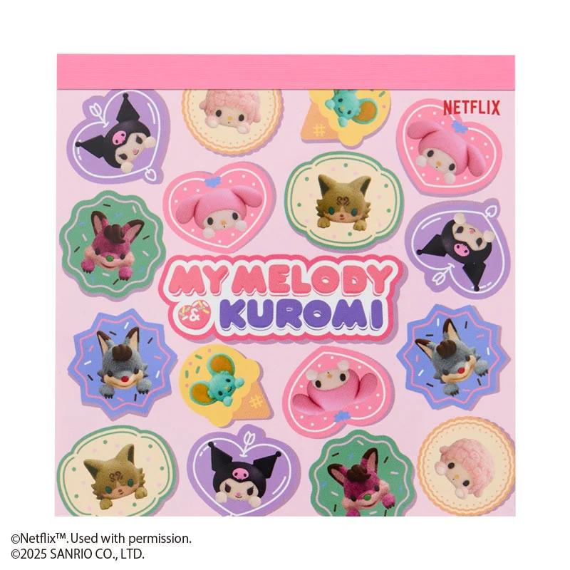 Sanrio Netflix MY MELODY & KUROMI Sanrio Characters Square Memo Japan NEW