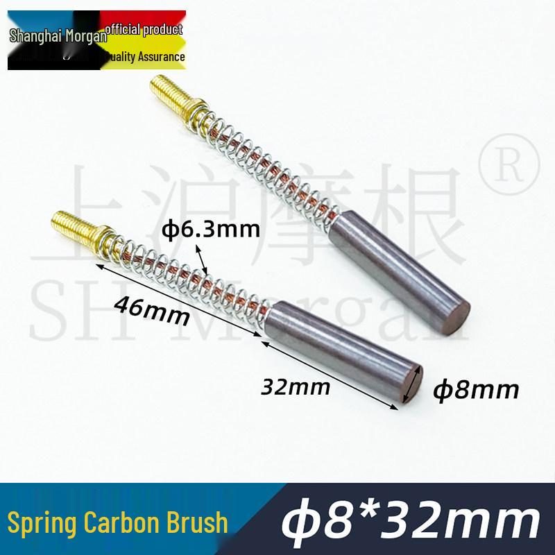 Cylindrical Clutch Carbon Brush Copper Round Screw Rod 6x38 8x30/40