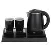 Hotel Kettle AD 1387 with a Tray with 2 Cups 1l, Stainless Steel