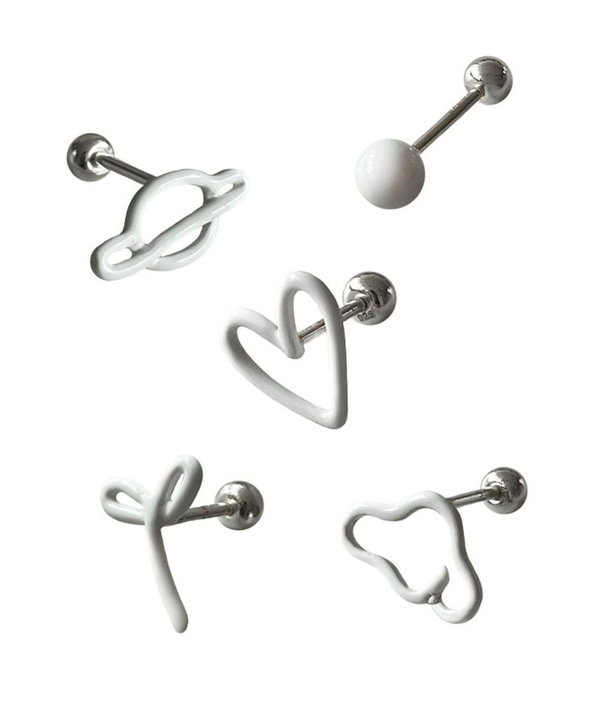 It Doesn'T Matter Pastel Doodle Piercing (White)