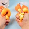 Desk Stress Relief Toy 1/2/3/Pcs Orange Squeeze with Mesh Bag Relieving Dekopon Fruit-shaped Tangerine Stretchy Anti-anxiety Simulation Fruit Sensory