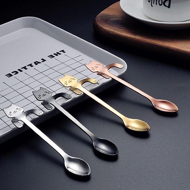 Unique Stainless Steel Cat Spoon With Cute Claws Perfect For Stirring Coffee And More
