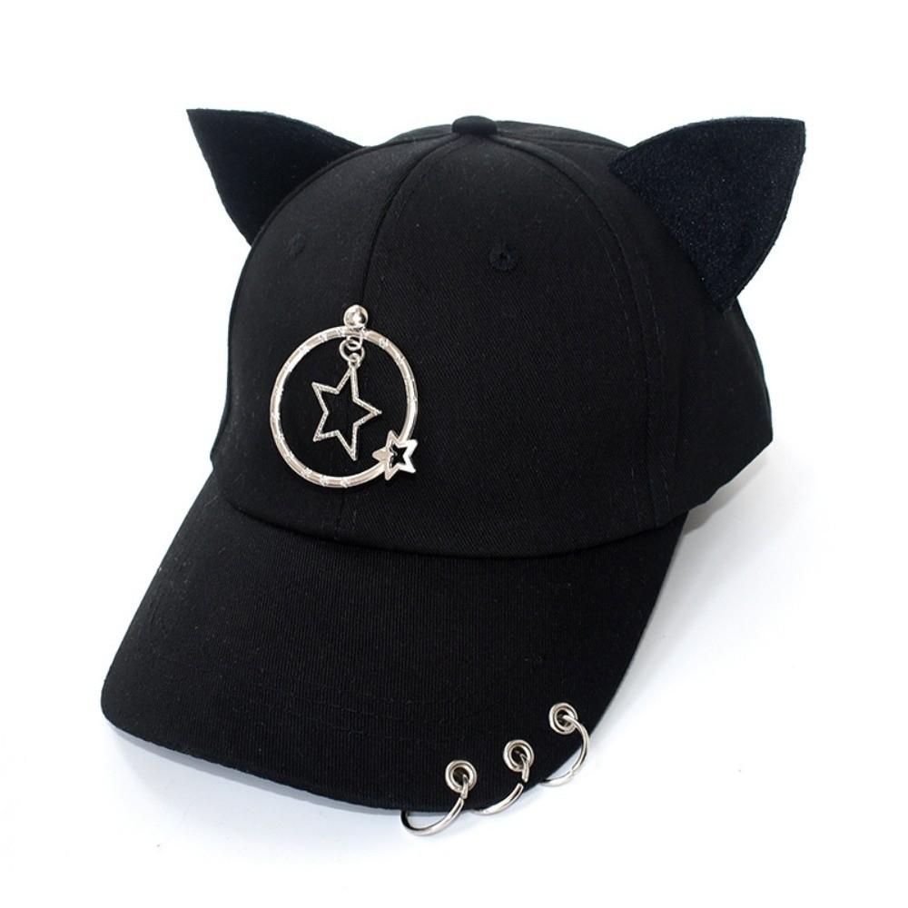 Cotton Baseball Caps Cat Ear Sunscreen Hat Creative Dad Hat  Street Dress