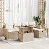 VidaXL Garden Lounge Set with Cushions 6 Pcs Beige Braided Resin 3327808