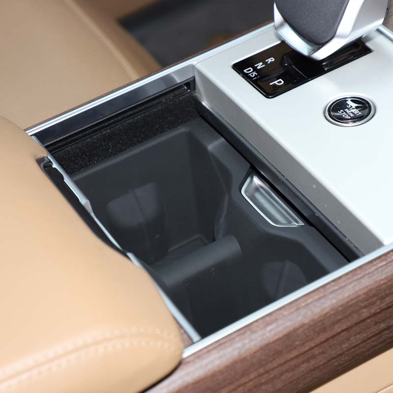 TPE Black For Land Rover Range Rover Sport Vogue 2013-2026 Car Center Console Water Cup Holder Storage Box Car Accessories