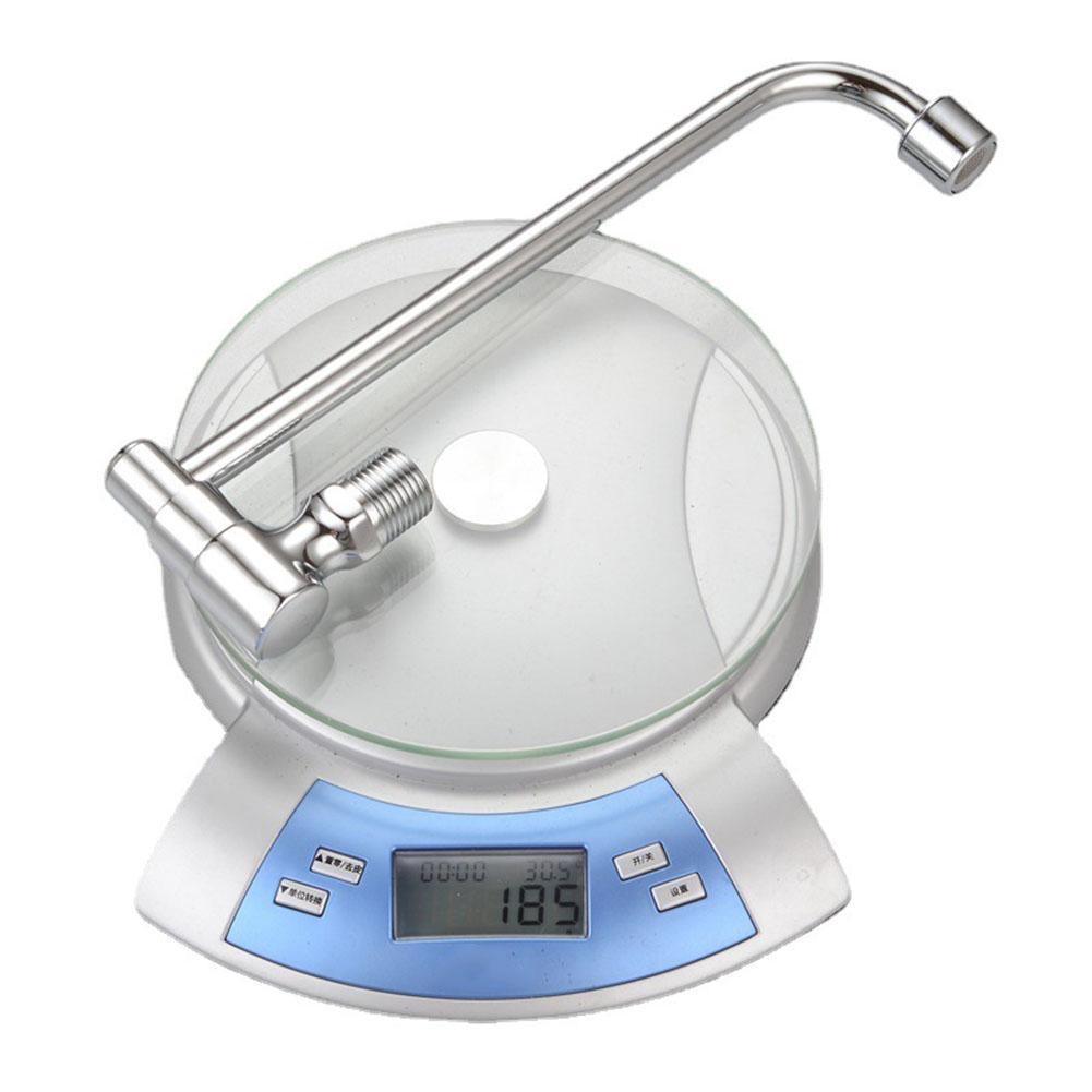 1pc G1/2 Brass Semi-automatic Swing Faucet Restaurant Hotel Kitchen Stove Faucet Single Cold Wall Style Tap Home Improvement