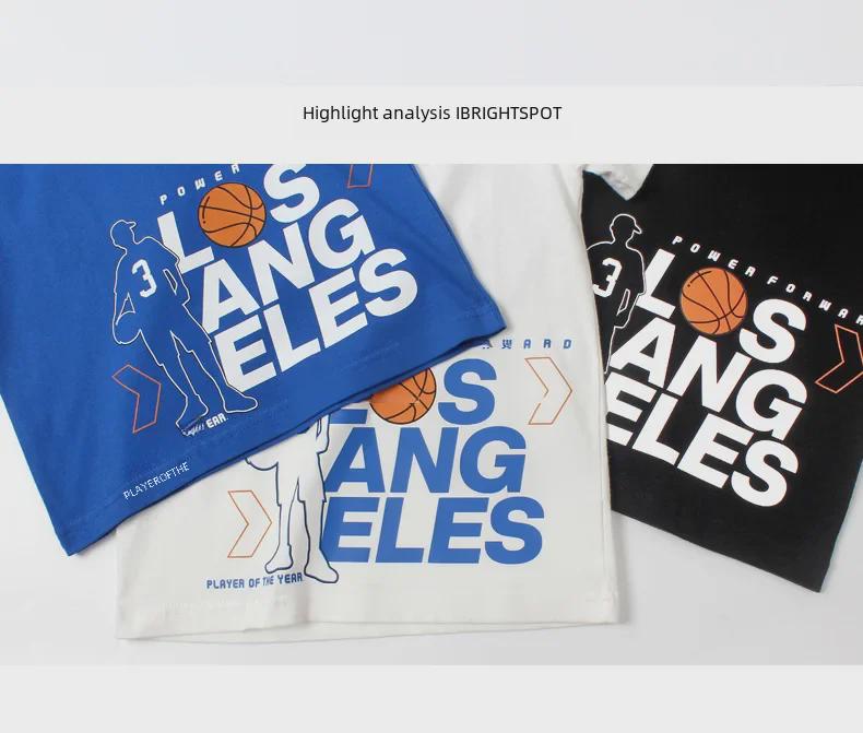 Children's Quick-Dry Cotton Basketball T-Shirts - Summer Short-Sleeve Tops for Boys