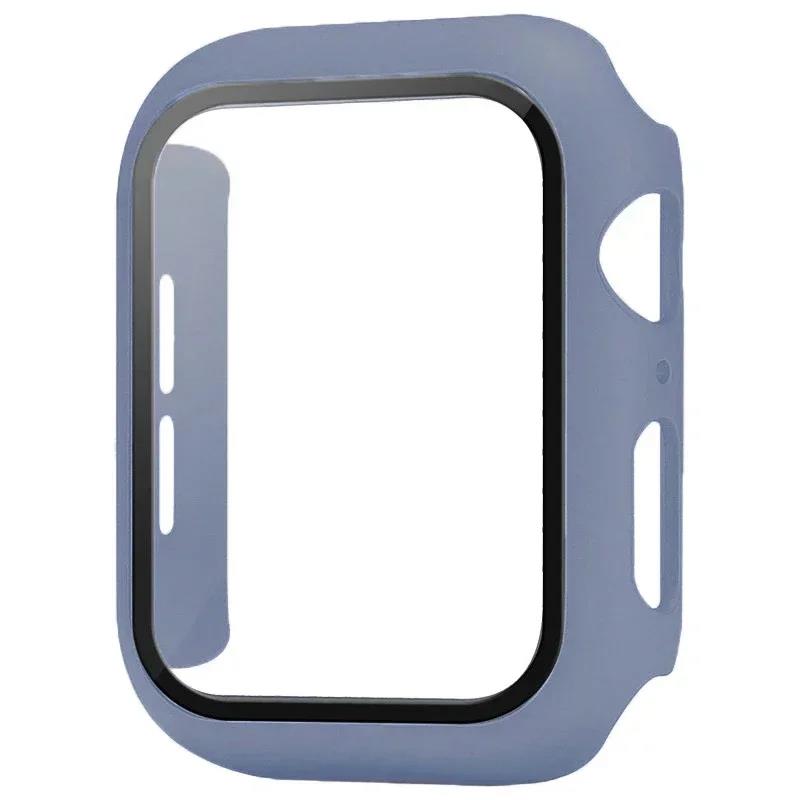 Tempered Glass+cover For Apple Watch Case 45mm 44mm 42mm 41mm 38-40mm PC bumper Screen Protector iWatch series 9 8 7 se 6 4 5 3 7