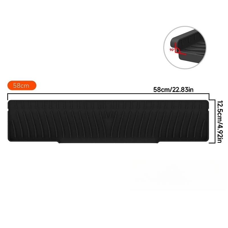 Draining Mat for Kitchen Sink,Silicone Splash Guard, Protects Sinks from Splashing, Dish Soap Dispenser & Sponge Holder Mat