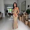 CY901191 European and American Fashion Suspender Dyed Dress Women's Summer New Slim and Thin Long Dress Skirt