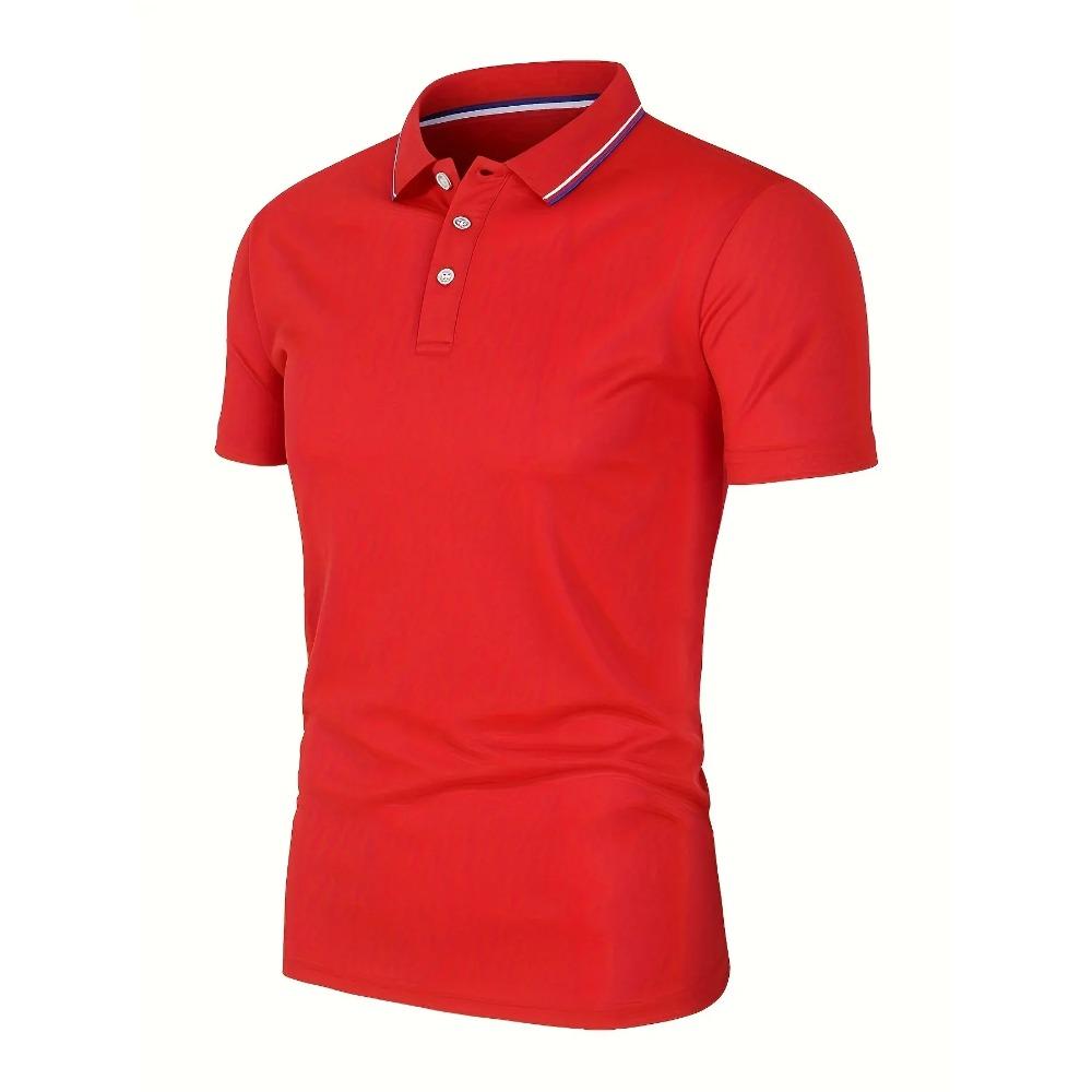 2026 Men's Summer Casual Breathable Comfortable Polo Shirt Men's Solid Color High Quality Short Sleeve T-Shirt
