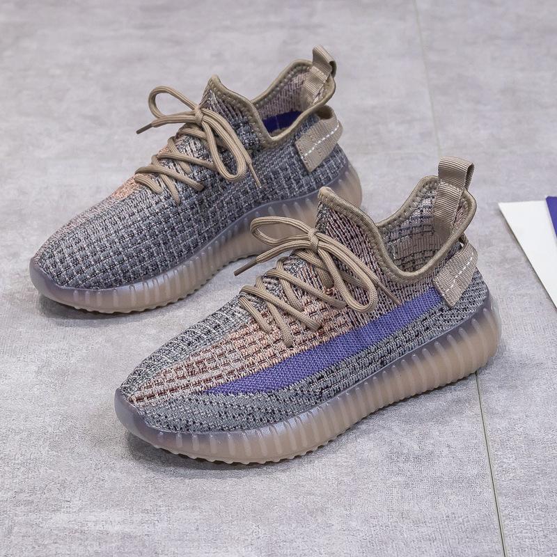 Couple coconut shoes 2025 summer new breathable fly-woven running shoes ins Korean version of lightweight sports shoes for women