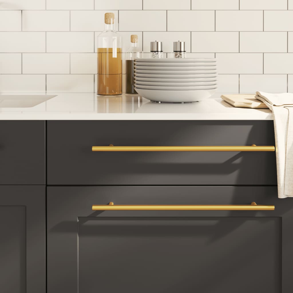 Furniture Handles 10 Pcs Golden 320 Mm Stainless Steel