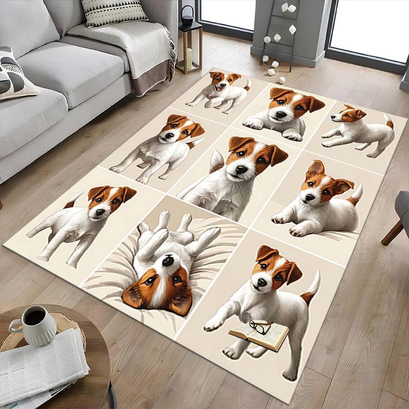 1PC Jack Russell Terrier Extra Large Non-Slip Floor carpet, Office, family, bedroom, Studio - Large Area RugJ0396