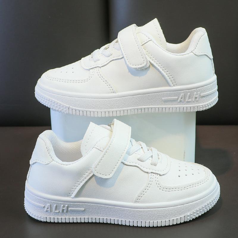 School Designated Children's Little White Shoes Spring and Summer Boys and Girls Soft-soled Primary School Students White Sports Shoes Performance Spo