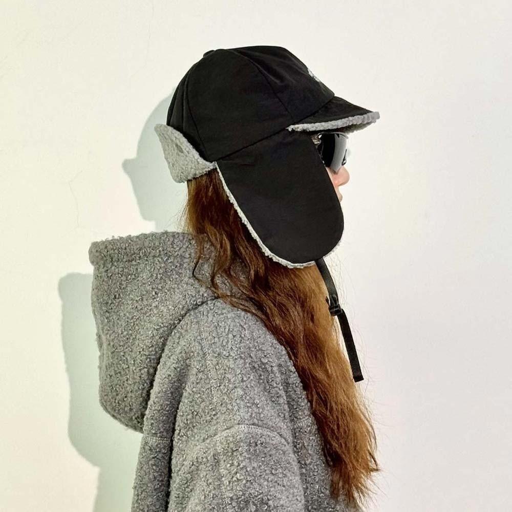 Japanese Style Ear Protection Cap Lightweight Windproof Pilot Cap Versatile Earflaps Visor Hat Men