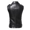 New men's slim-fit locomotive leather vest casual men's slim-fit PU leather vest one piece