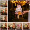 Handmade Craft Kit LED Glow DIY Paper Lantern Battery Portable Glowing Rabbit Light Vintage Mini Size Chinese Flower Lamp Family