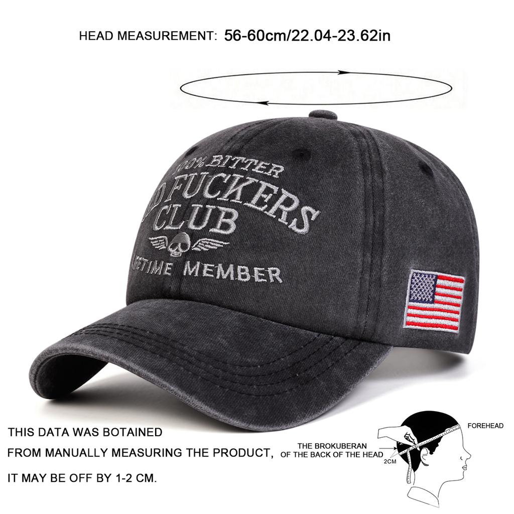 Unisex OLD FUCKERS CLUB Letter Embroidery Baseball Caps Spring Autumn Outdoor Adjustable Casual Hats Sunscreen Hat Sports Cap