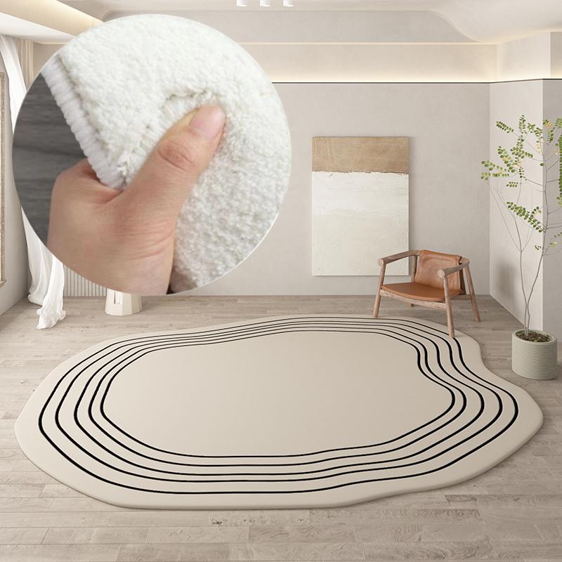 Irregular Round Living Room Carpet Home Decoration Special-shaped Thickened Fluffy Plush Sofa Lounge Bedroom Rugs Customization