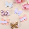 6 Stück Glitzer Schmetterling Haarspange Funkelnde Pailletten Haarnadel Süße Niedliche Haarspange für Baby Mädchen Kinder Kinder Kopfschmuck Accessoires