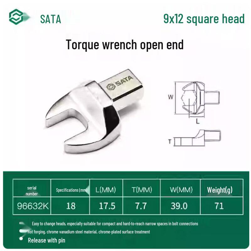 SATA Torque Wrench Open Head Plug-in