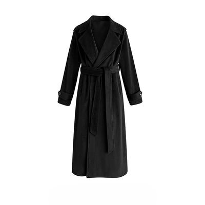 New Wool Coat with Autumn and Winter Long Casual Loose Over-knee Jacket for Men's Waist-hugging Korean Windbreaker