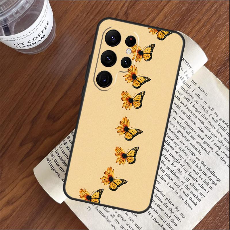 Vintage Sunflowers Case For Samsung Galaxy S26 Ultra S25 S24 S23 S21 S22 Ultra S10 S20 Plus S25 FE Cover Coque