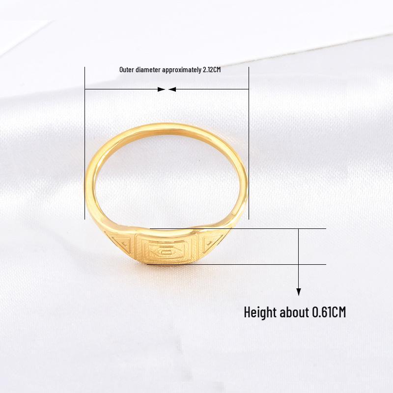 

Модное кольцо с алфавитом из титановой стали для мужчин и женщин Size 10 золотой