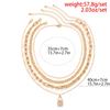 Kunjoe Bohemian Stylish Fashionable U Shaped Link Chain Choker Pendant Necklace Girl Crystal Stone Rhinestone Lock Women Pendant Pendant Necklace