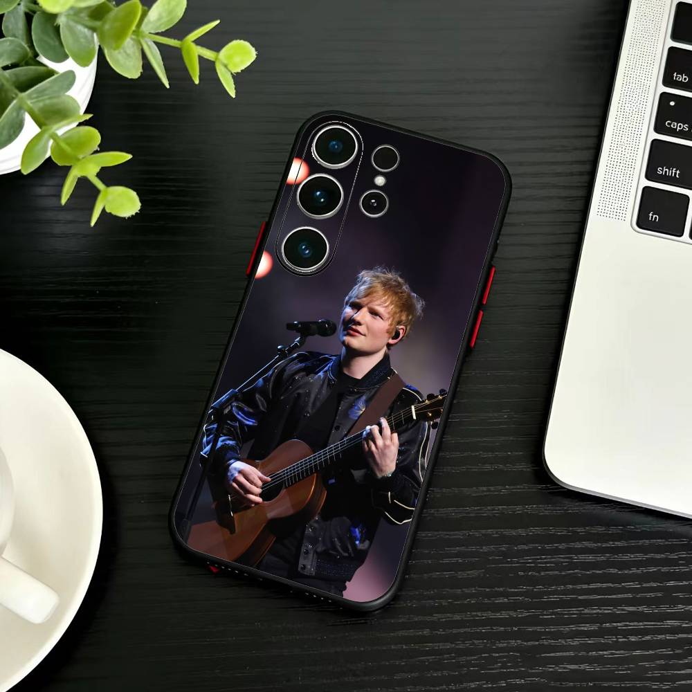 

Singer E-Ed Sheeran Phone Case For Samsung S26,S25,S24,S23,S22,S21,S20,Ultra,Plus,FE Black Soft Cover Samsung S21lite