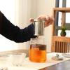 Creative Glass Travel Tea Set, Including 1 Teapot and 4 Tea Cups Chinese-style Tea Set, Drinking Utensils for Healthy Lifestyle