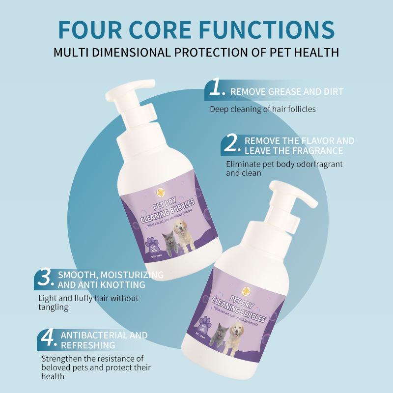 Pet No-Rinse Foam Shampoo for Cats & Dogs - 500ml/300ml