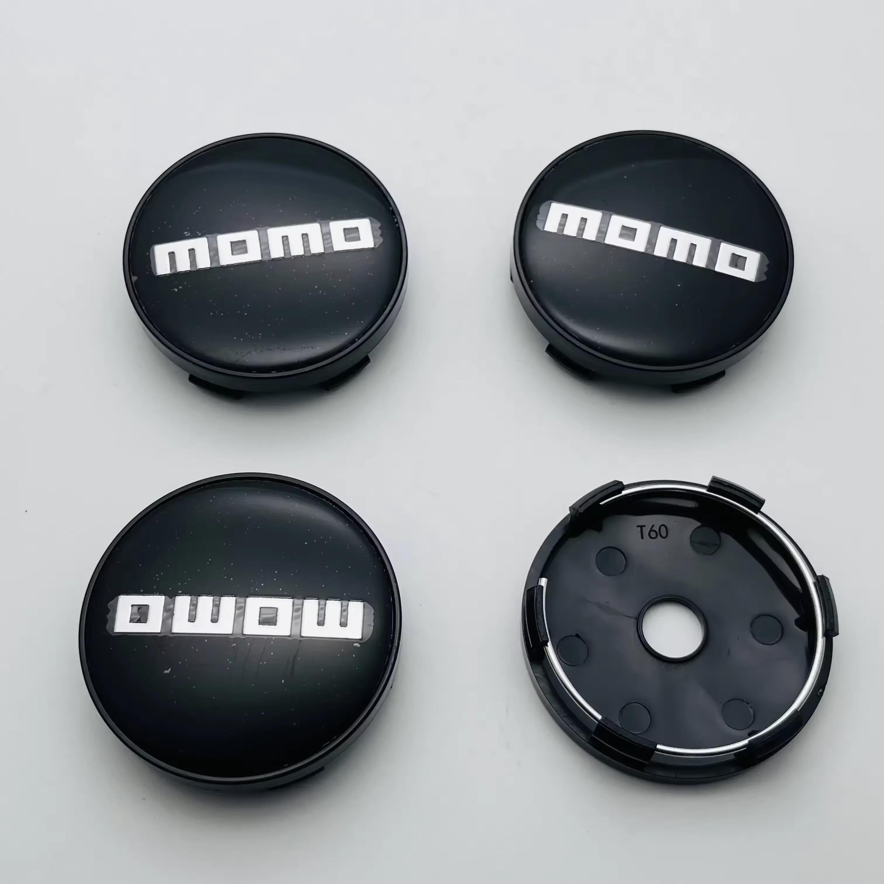 

4PCS 60mm Car Wheel Center Caps With MOMO Badge Logo Rim Hubcaps Cover For BMW Dodge KIA Ford Mazda Toyota Honda чорний