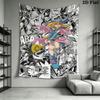 MD Wall Tapestry Aesthetic Wall Hanging Printed Fabric Blanket Decorative Tapestries for Bedroom Living Room Home Decor