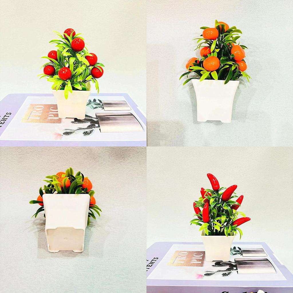 Fake Fruit Plant Pot With Plastic Craft For Home Decor And Gift Ideas