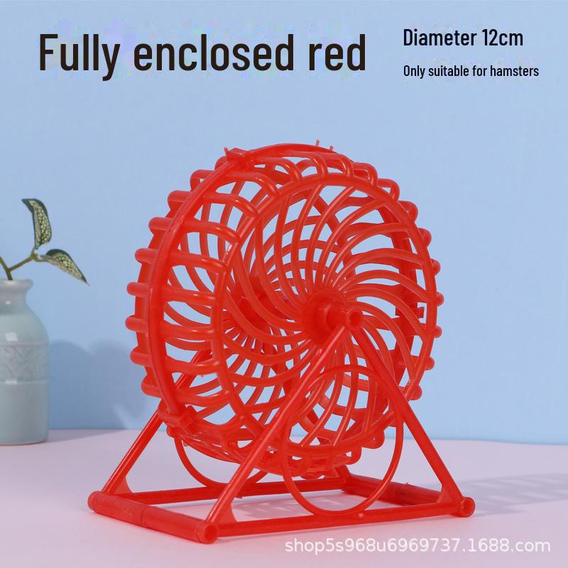 

Бесшумное колесо для бега для хомяка - Дизайн «Золотой медведь» красный