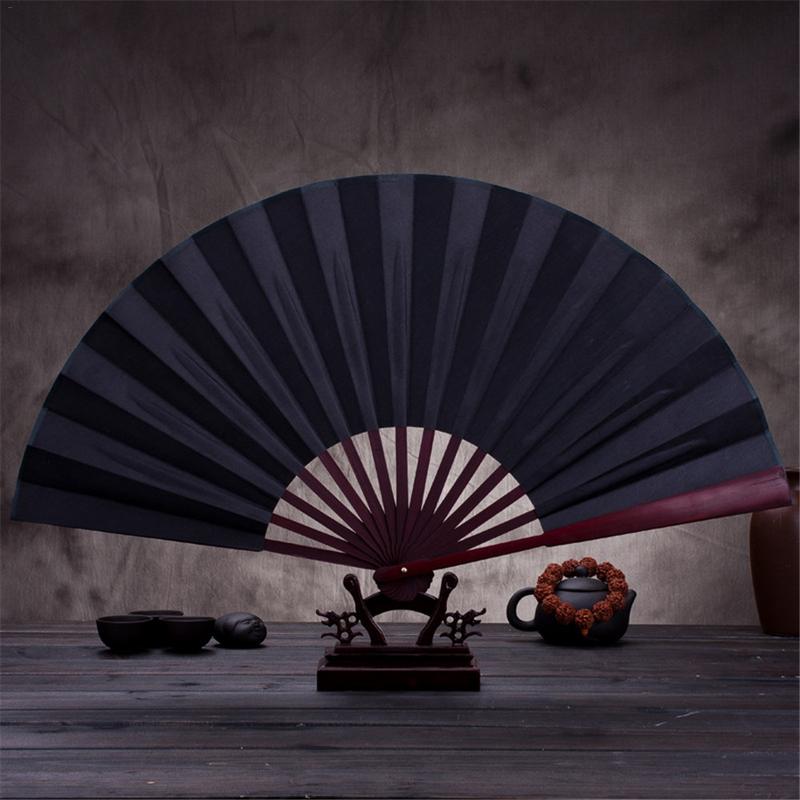 

Chinese Style Black Vintage Hand Fan Folding Fans Dance Wedding Party Favor Chinese Dance Party Folding Fans Black Fabric Fan
