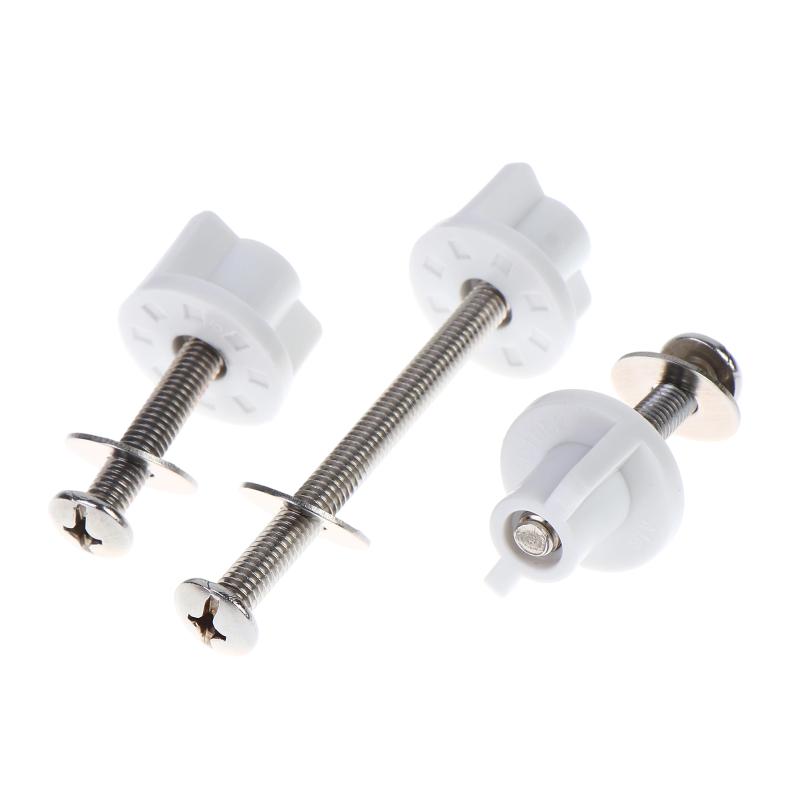 2Pcs M6 Toilet Seat Hinge Screw Fixings Sturdy Replacement Parts for Rental House Bathroom Toilet Repair