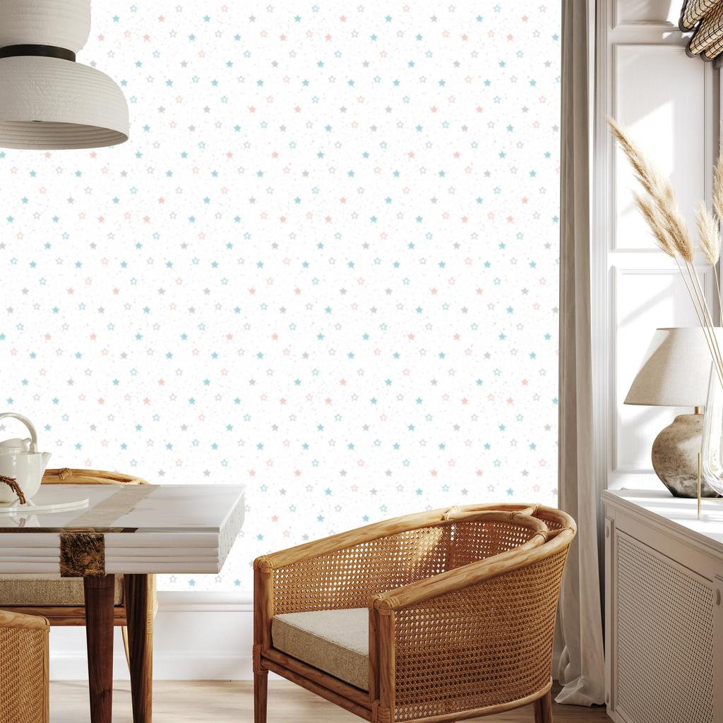Pastel Stars Wallpaper for Living Room and Bedroom 50x1000
