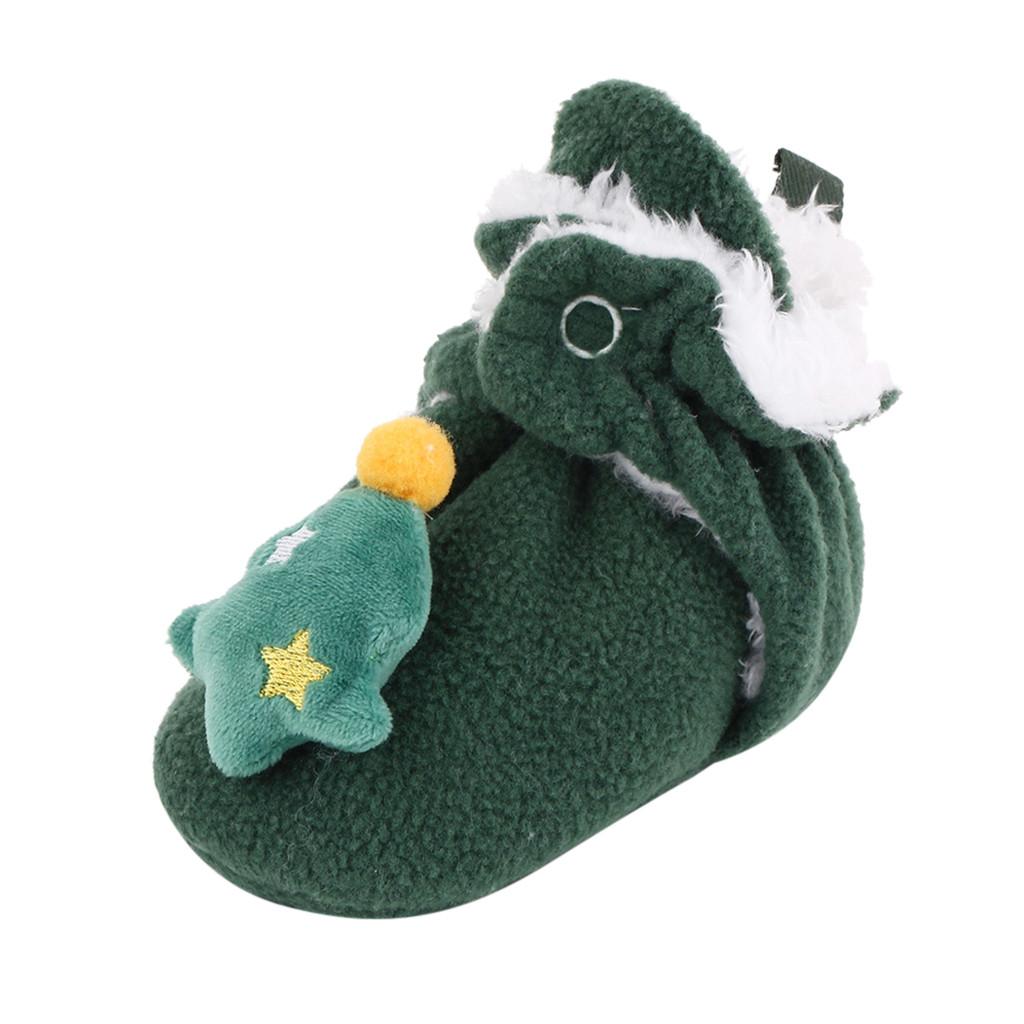 Newborn Infant Baby Girls Christmas Shoes Footwear Crib Warm Winter Bootie