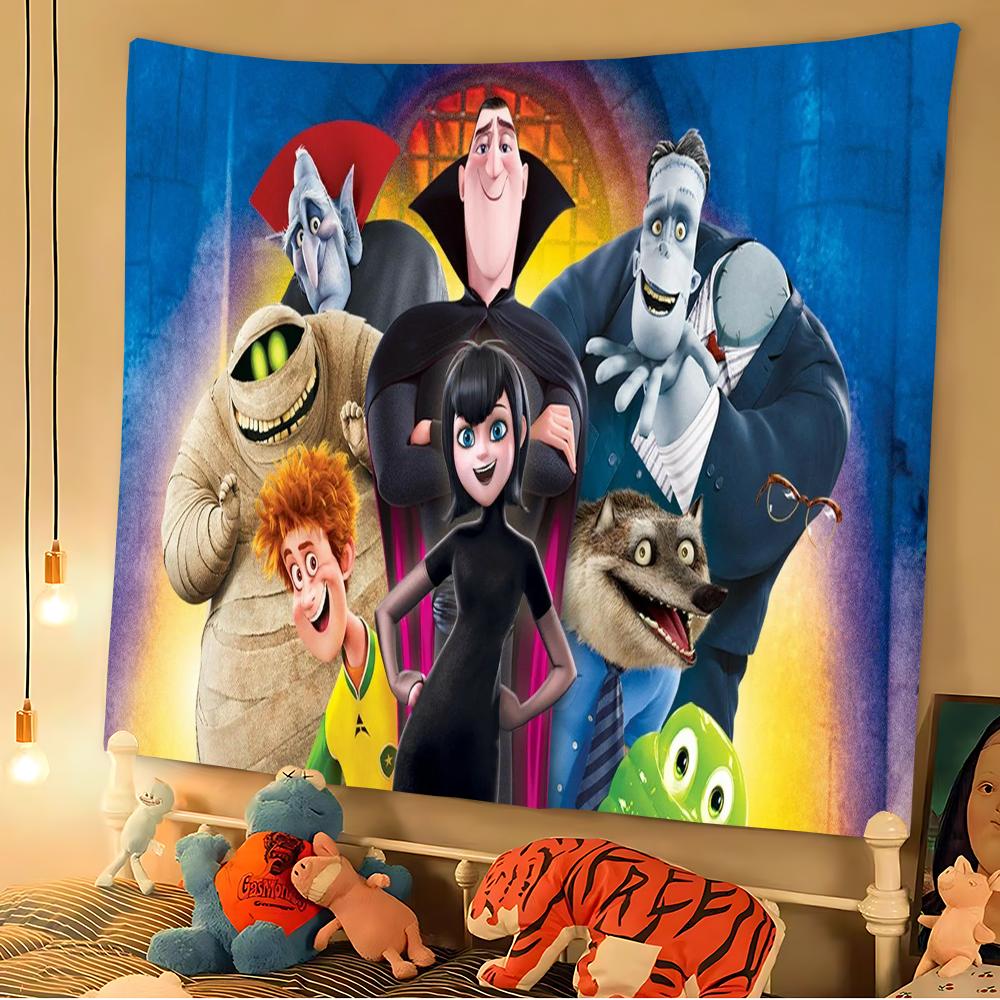 Pânză de fundal reutilizabilă Hotel Transylvania Pânză de fundal cu imprimeu de animale pentru decorarea petrecerii de ziua copiilor