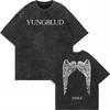 Yungblud Idols World Tour Poster Print TShirt Men Women Vintage Washed Cotton Streetwear Fashion Summer New Tees Oversized Tops