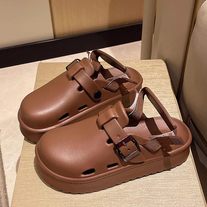Sandale Saboți cu Platformă pentru Femei Modă 2025 Vară Curea la Spate Eva Sandale de Plajă pentru Femei Anti-Alunecare Talpă Moale Sandale de Grădină